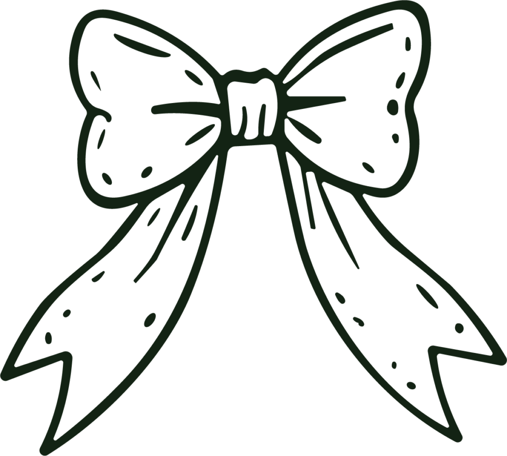 Ribbon Bow SVG Sketchy Outline Vector