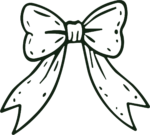 Ribbon Bow SVG Sketchy Outline Vector