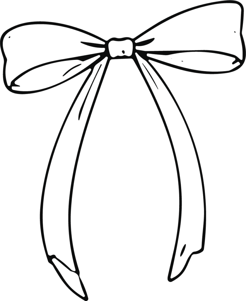 Ribbon Bow SVG Long Tails Vector