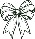 Ribbon Bow SVG Bold Outline Vector