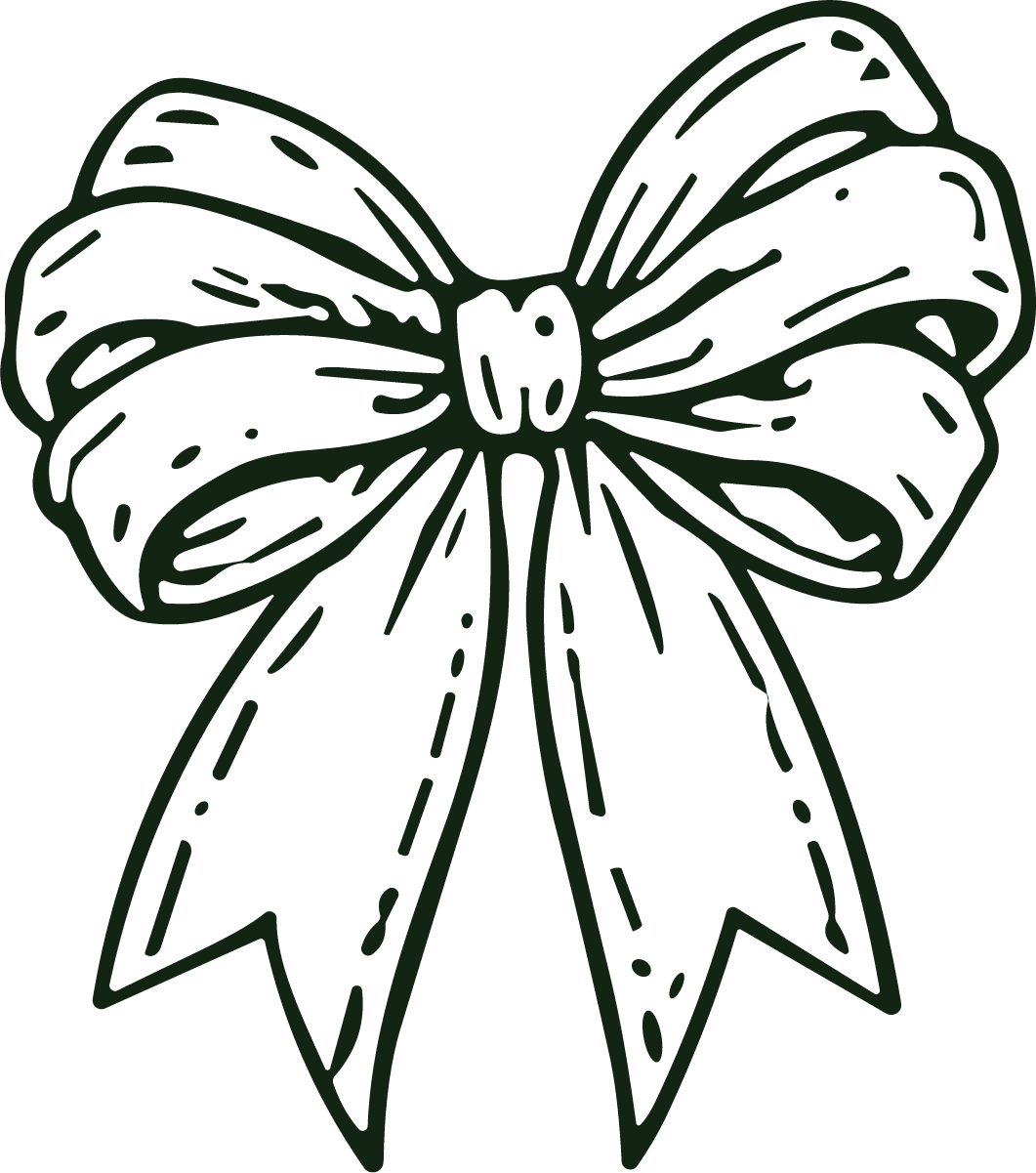 Ribbon Bow SVG Bold Outline Vector - Image 1