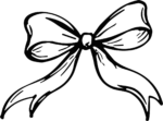 Ribbon Bow SVG Bold Outline Vector