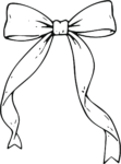 Ribbon Bow SVG Curly Outline Vector