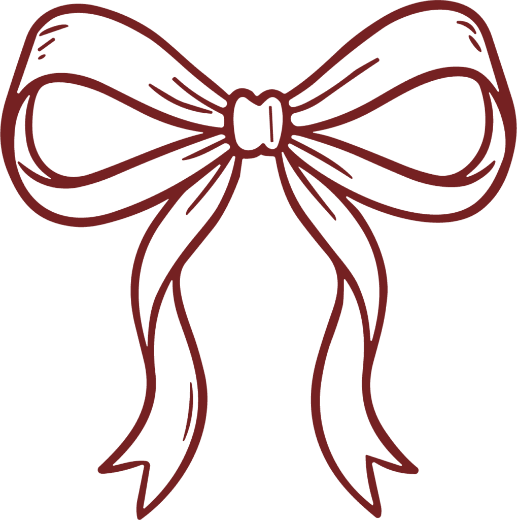 Ribbon Bow SVG Flowing Line Sketch Vector