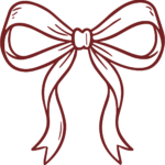 Ribbon Bow SVG Flowing Line Sketch Vector