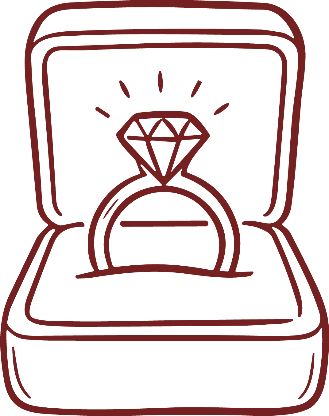Ring In Box SVG Sparkling Engagement Vector - Image 1
