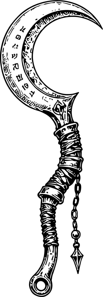 Ritual Scythe Blade SVG Dark Fantasy Vector