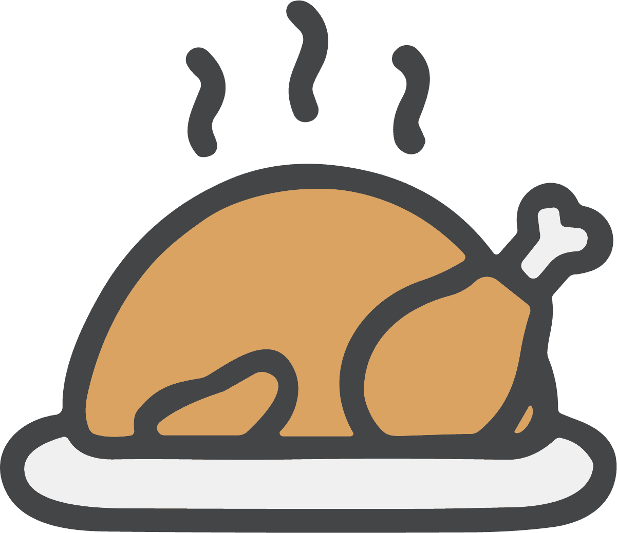 Roasted Turkey SVG Steamy Feast Vector - Image 1