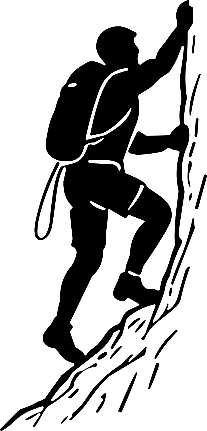 Rock Climber SVG Bold Silhouette Vector - Image 1