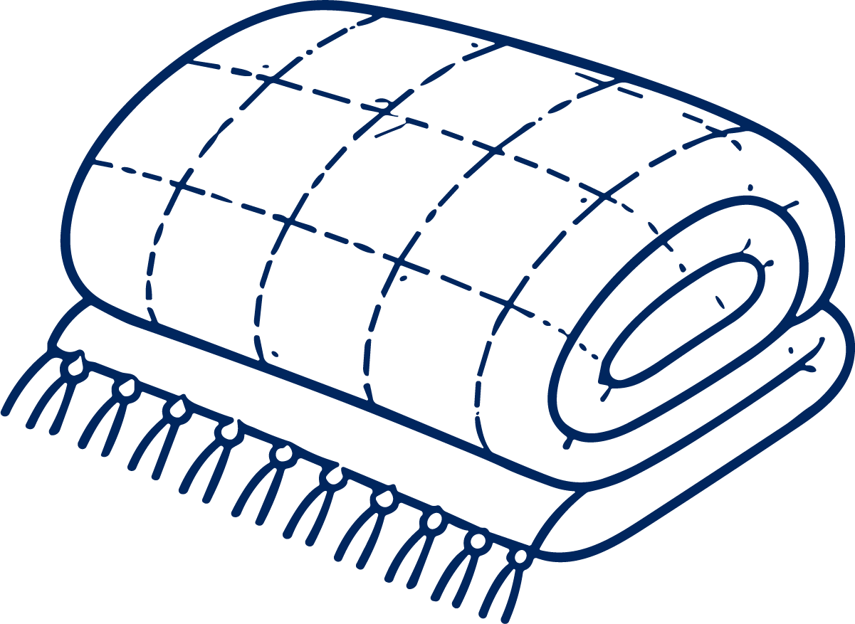 Rolled Blanket SVG Cozy Outline Vector - Image 1