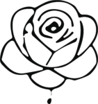 Rose Flower SVG Bold Outline Vector