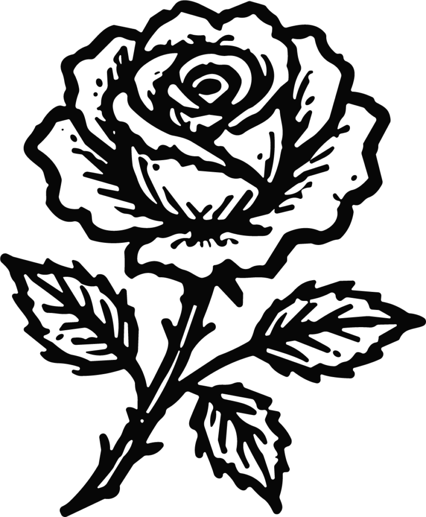 Rose Flower SVG Bold Botanical Vector