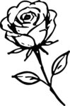Rose Flower SVG Bold Outline Vector