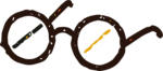 Round Eyeglasses SVG Playful Doodle Vector