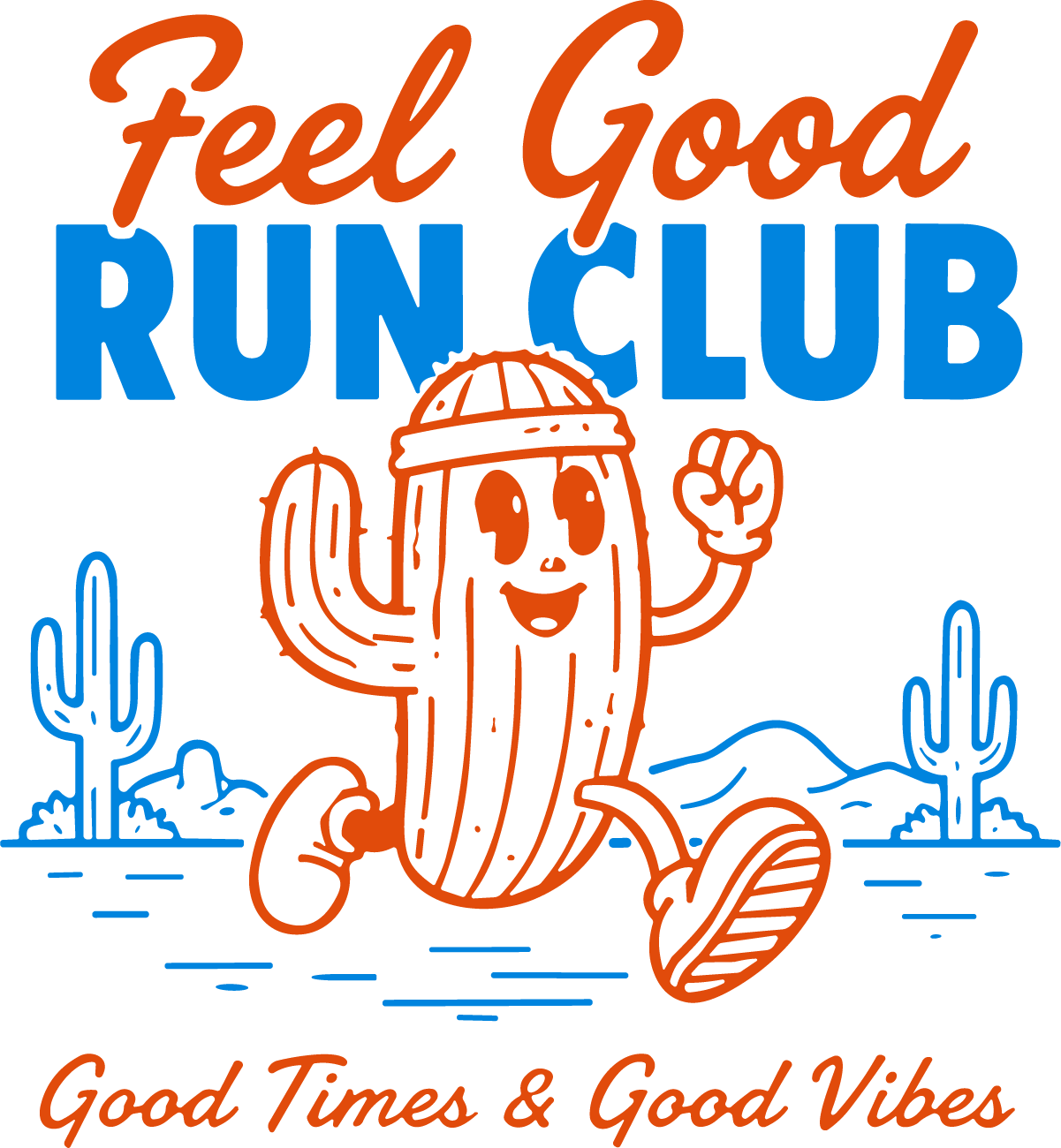 Running Cactus SVG Desert Jog Vector - Image 1