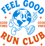 Running Earth Character SVG Retro Run Club Vector