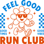 Running Flower Mascot SVG Retro Sporty Vector