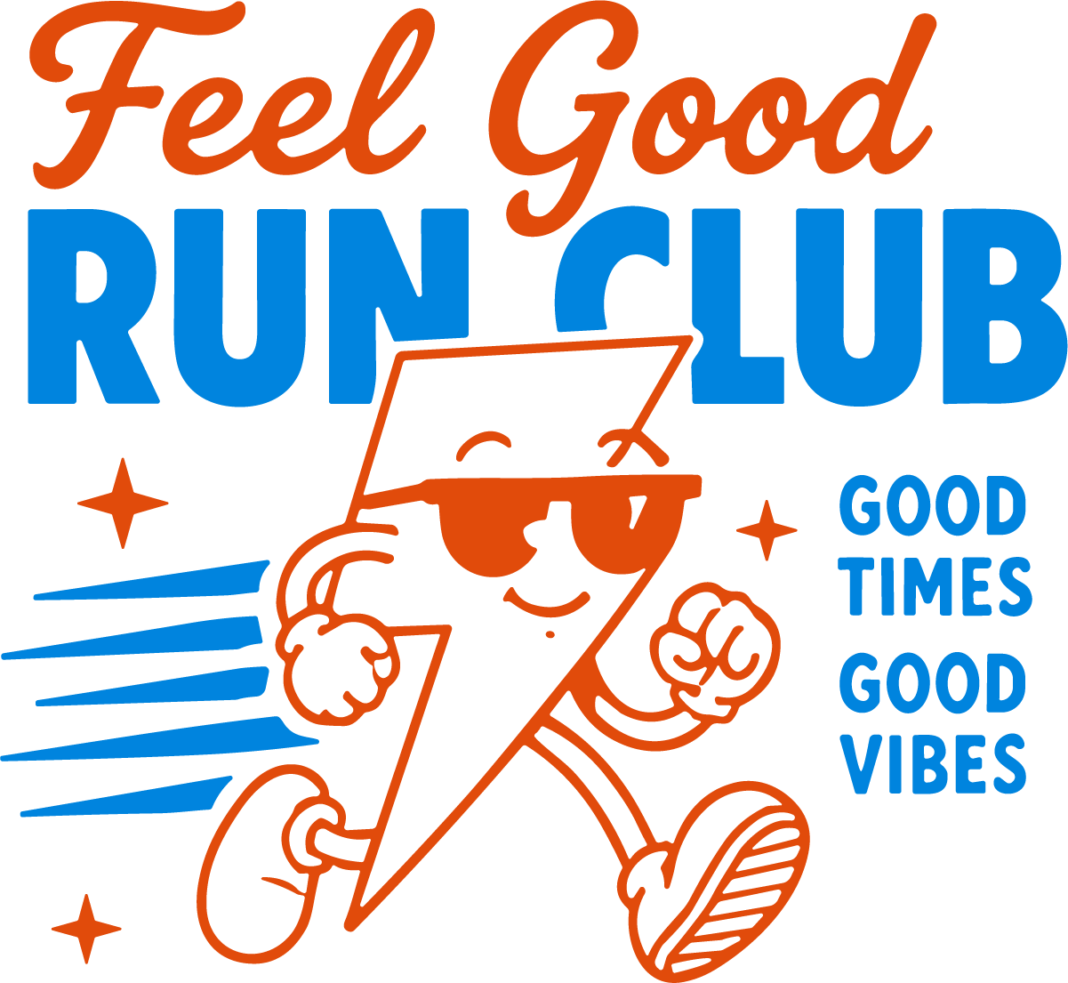 Running Lightning Bolt SVG Retro Sporty Vector - Image 1