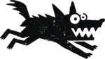 Running Wolf SVG Spooky Sketchy Vector
