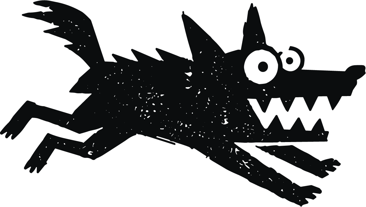 Running Wolf SVG Spooky Sketchy Vector - Image 1
