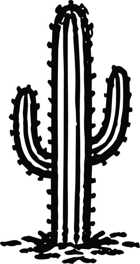 Saguaro Cactus SVG Desert Line Art Vector