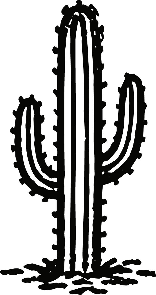 Saguaro Cactus SVG Desert Line Art Vector - Image 1