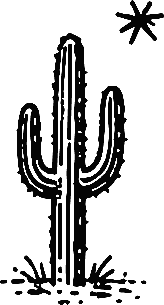 Saguaro Cactus SVG Desert Night Vector - Image 1