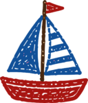 Sailboat SVG Playful Doodle Vector