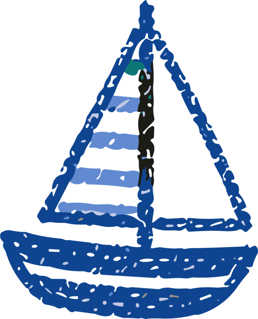 Sailboat SVG Hand-Sketched Nautical Vector