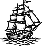 Sailing Ship SVG Vintage Nautical Sketch Vector