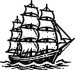 Sailing Ship SVG Tall Voyage Vector