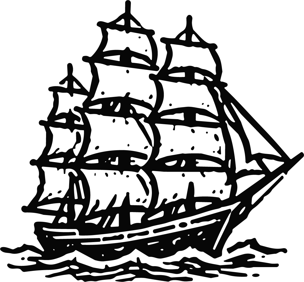 Sailing Ship SVG Tall Voyage Vector - Image 1