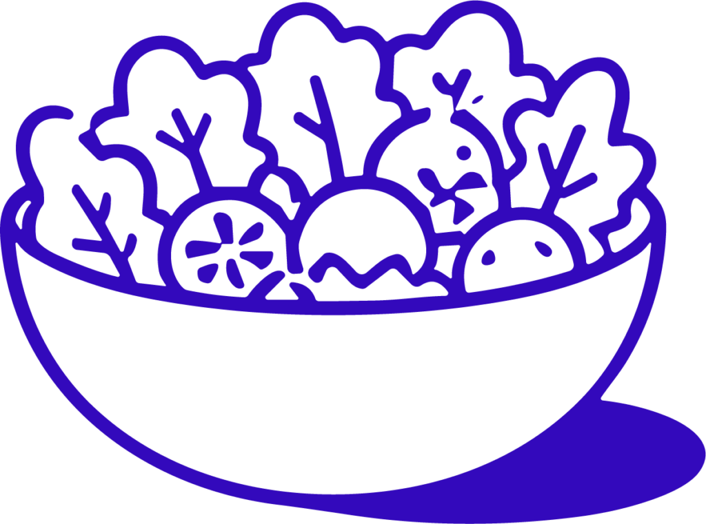 Salad Bowl SVG Fresh Outline Vector
