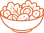 Salad Bowl SVG Fresh Outline Vector