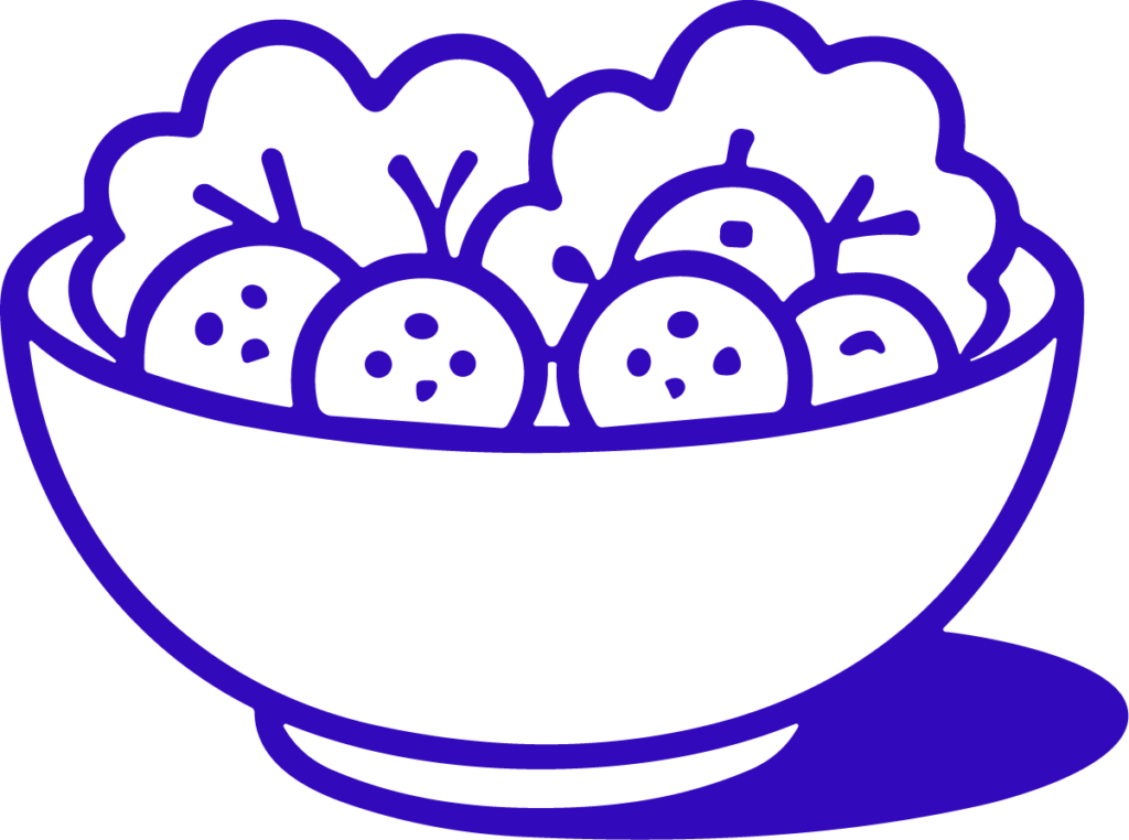 Salad Bowl SVG Fresh Outline Vector