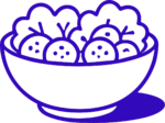 Salad Bowl SVG Fresh Outline Vector