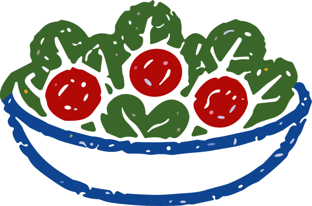 Salad Bowl SVG Fresh Doodle Vector