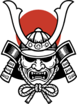 Samurai Mask Helmet SVG Fierce Warrior Vector