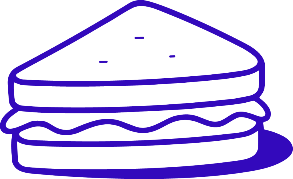 Sandwich Slice SVG Simple Outline Vector