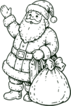Santa Claus SVG Jolly Outline Vector