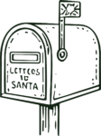 Santa Mailbox SVG Rustic Sketch Vector