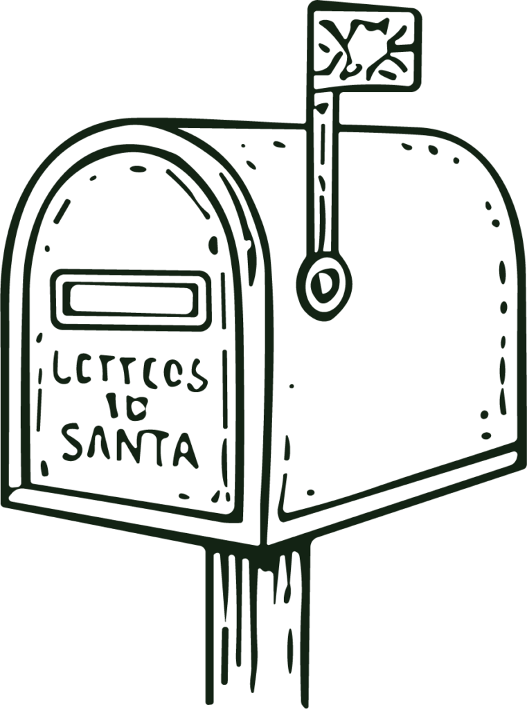 Santa Mailbox SVG Rustic Sketch Vector