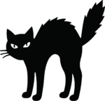 Scared Black Cat SVG Spooky Silhouette Vector
