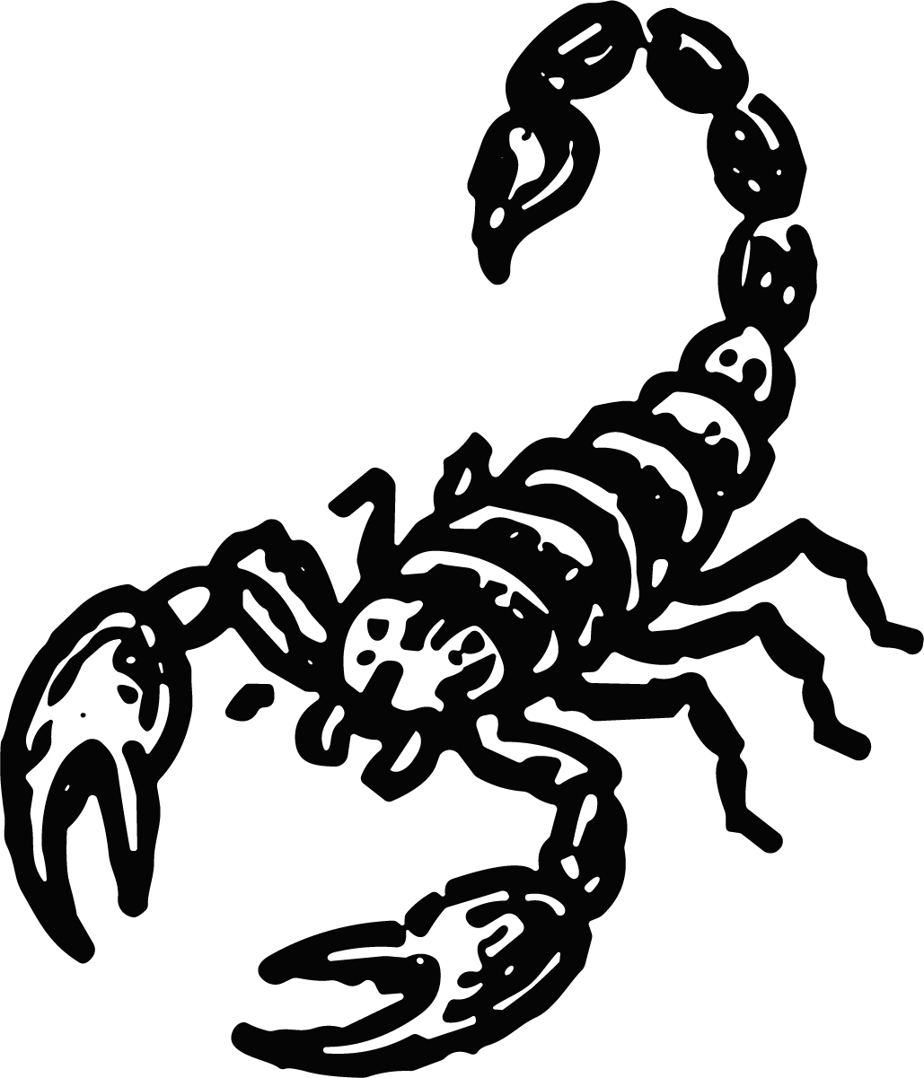 Scorpion SVG Bold Black Ink Vector - Image 1