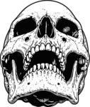 Screaming Skull SVG Menacing Detail Vector