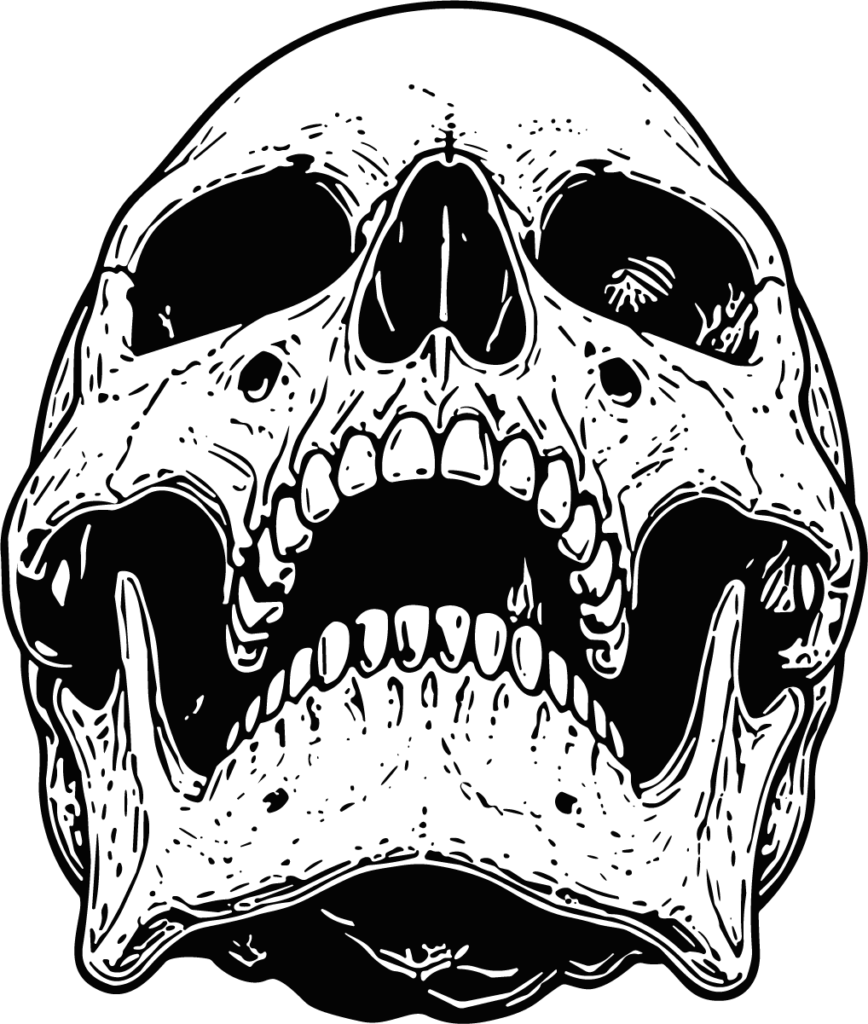 Screaming Skull SVG Menacing Detail Vector