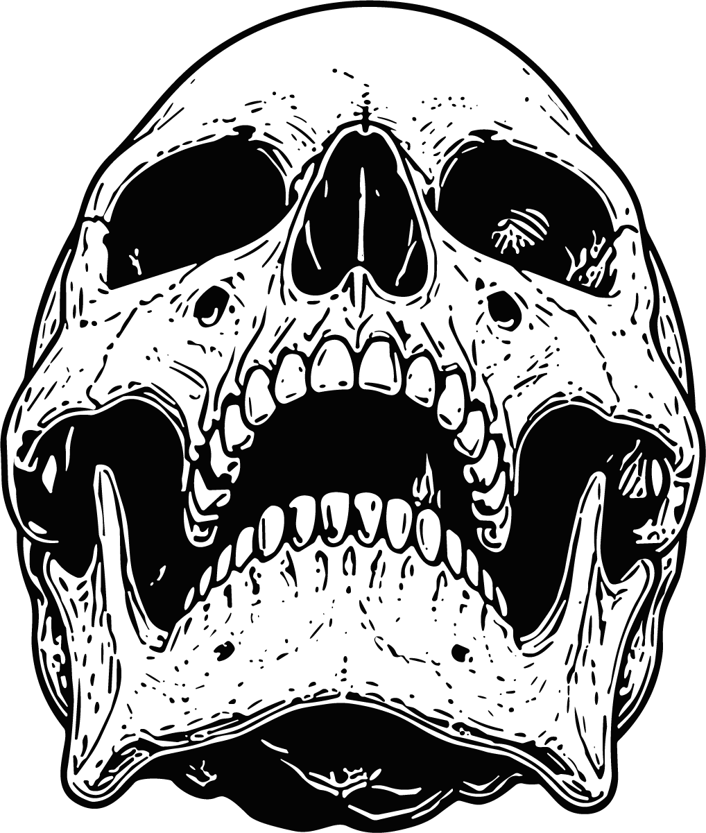 Screaming Skull SVG Menacing Detail Vector - Image 1