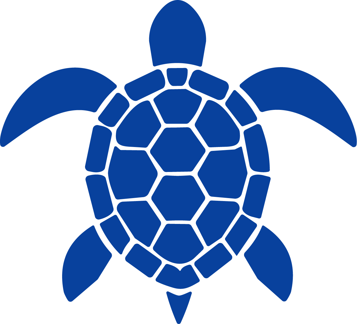 Sea Turtle SVG Geometric Silhouette Vector - Image 1