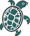 Sea Turtle SVG Bold Outline Vector