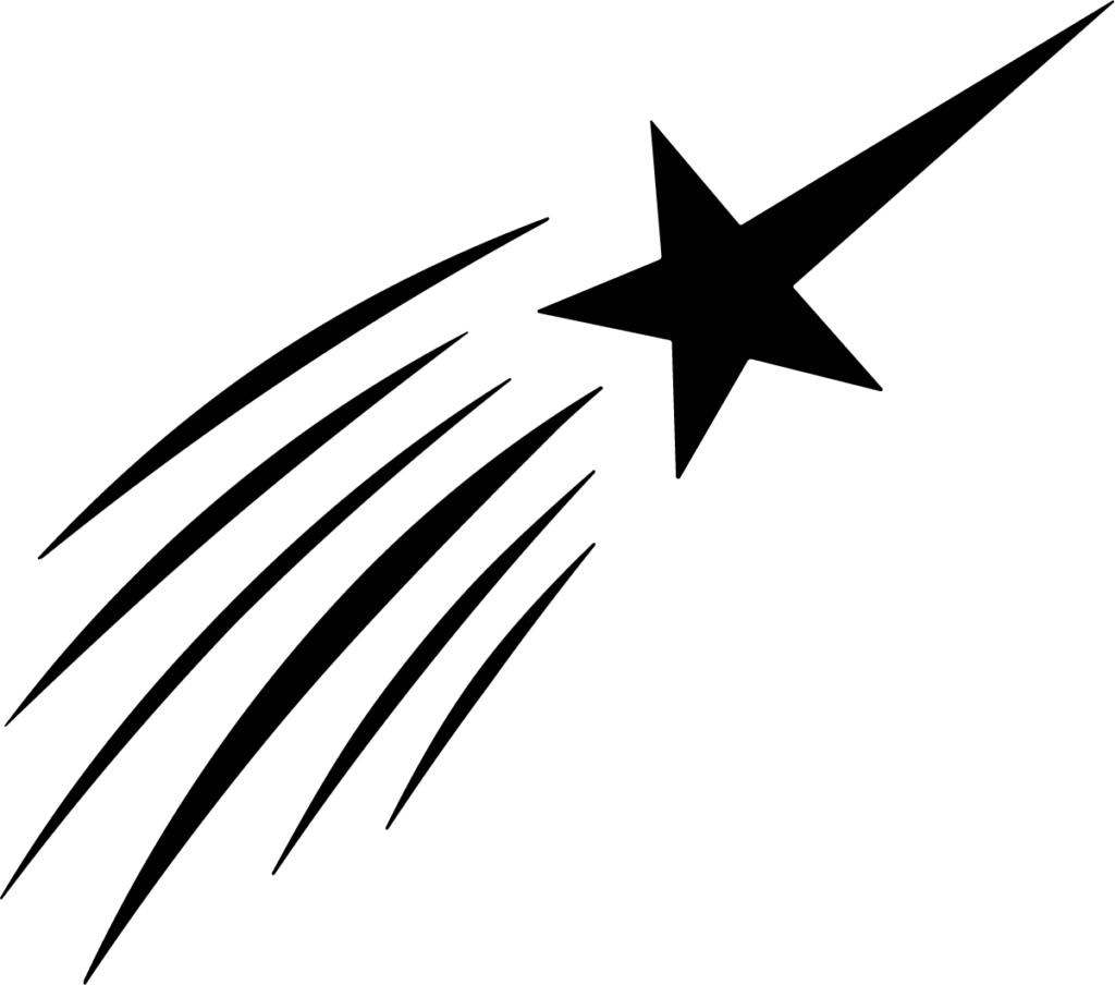 Shooting Star SVG Sleek Silhouette Vector